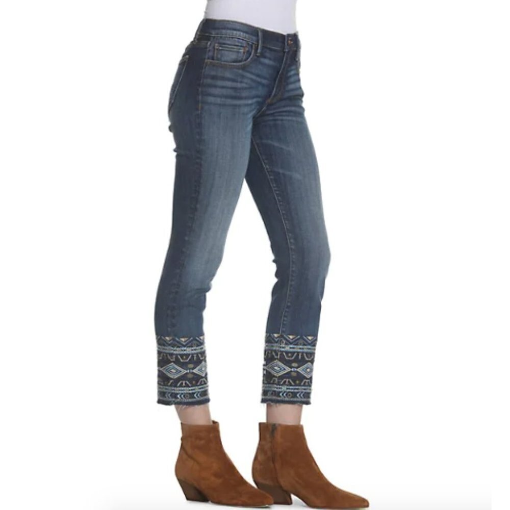 DRIFTWOOD Colette In Canary Jeans Embroidered Boho
